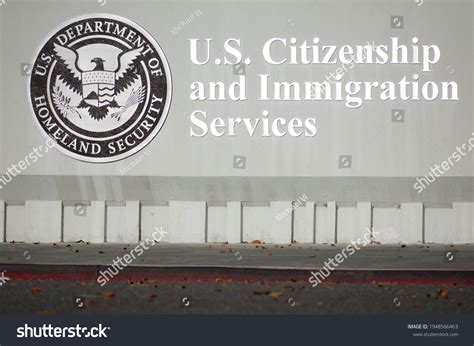 Us Citizenship Immigration Services Sign Logo Stock Photo 1948566463