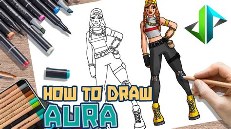 [drawpedia] how to draw aura skin from fortnite step by step drawing tutorial youtube