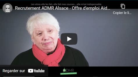Recrutement à Ladmr Admr Alsace Aide à Domicile