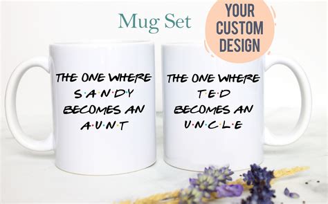 Personalized Aunt And Uncle Individual Or Mug Set Pregnancy Etsy