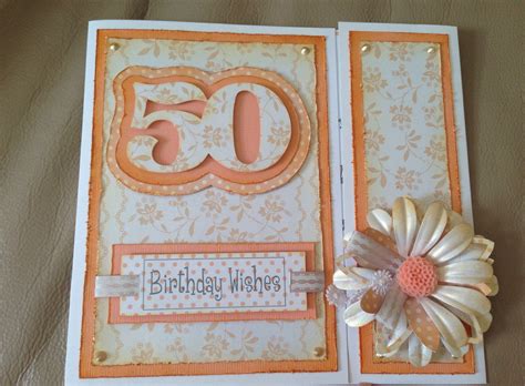 50th Birthday Card Using Docrafts Oyster Blush And Capsule Collection Big Birthday Cards