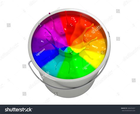 Paint Bucket Color Wheel Isolated On Stock Illustration 328435457