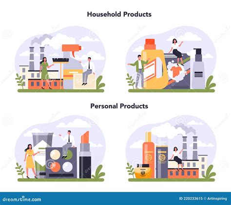 Household And Personal Products Industry Sector Of The Economy Set