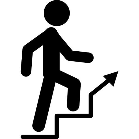 Man Climbing Stairs Free Icons Designed By Freepik Stairs Icon Free