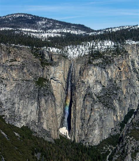 Ribbon Fall Is On The Northern Side Of Yosemite National Park