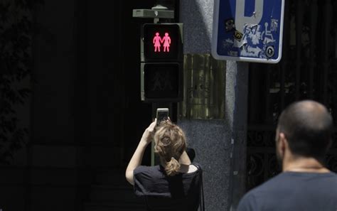 Madrid Green Lights Traffic Signals With Women Gay Couples