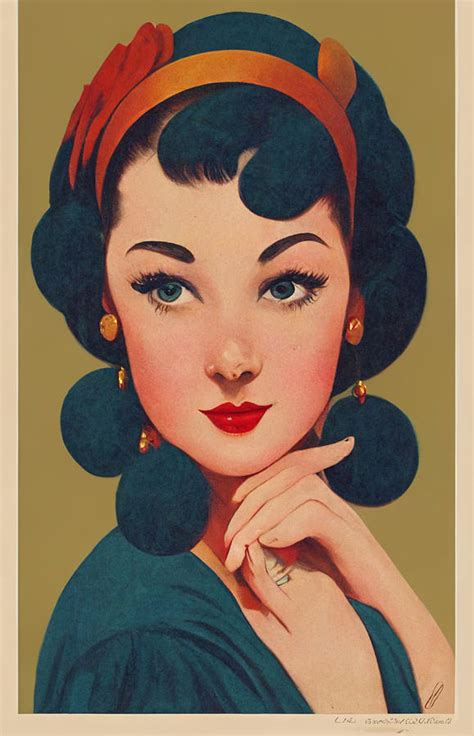 Cute Vintage Portrait Of A Beautiful Woman In The Sty Aa6a6168 3700