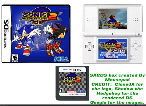 Viewing Full Size Sonic Adventure 2 Ds Box Cover