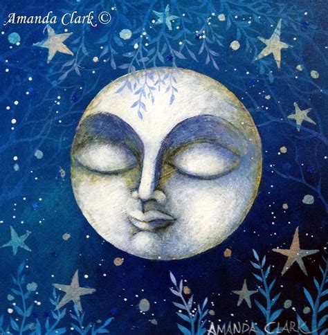 Sale Limited Edition Giclee Art Print By Amanda Clark Titled Moon