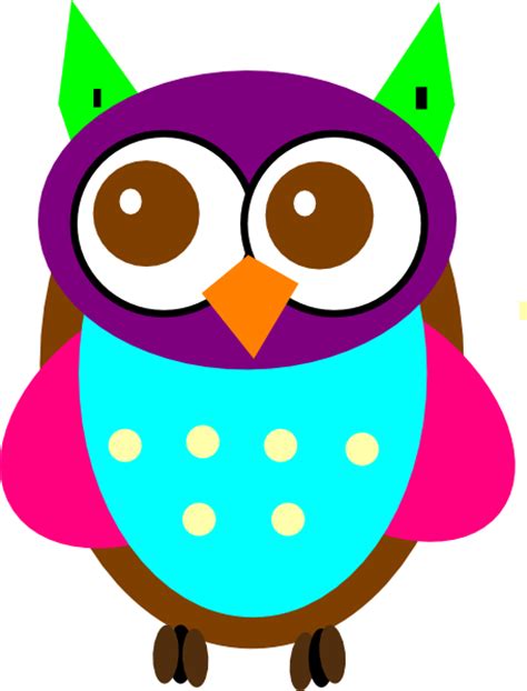 Colorful Baby Owl Clip Art At Vector Clip Art Online
