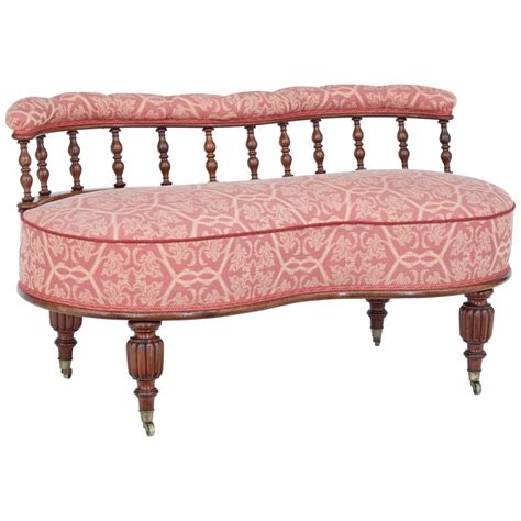 19th Century Victorian Mahogany Love Seat For Sale At 1stdibs