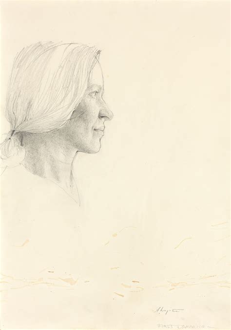 Andrew Wyeth Helga On Paper By Catherine Quillman Incollect Portrait