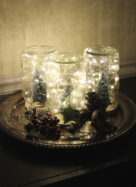 Twinkly Jars And A Winter Wonderland Scene Diy Christmas