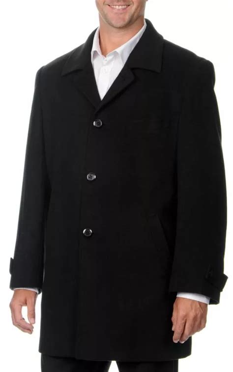 Montefino Mens Cashmere And Wool Blend Top Short Coat Russel