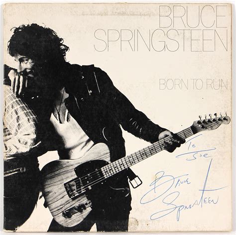 Bruce Springsteen Born To Run Late 1970s Vintage Signed And Inscribed