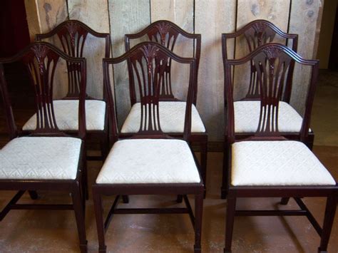 Italian carved mahogany desk chair original chair as additional seating in all kinds of interiors as needed. Mahogany Dining Chairs, Hepplewhite, Sheraton Style, Set ...