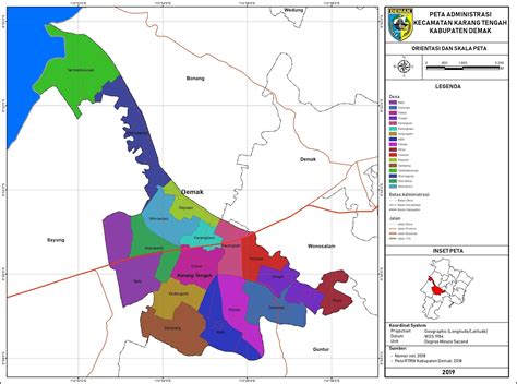 Peta Administrasi Kecamatan Karang Tengah Kabupaten Demak Neededthing