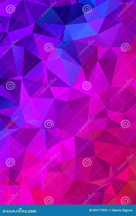Vector Geometrical Polygon Abstract Purple Background Stock Vector