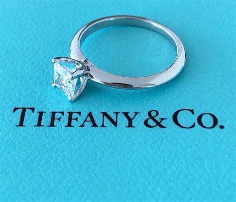 Tiffany And Co 059ct Fvs2 Diamond Princess Cut Engagement Ring Platin
