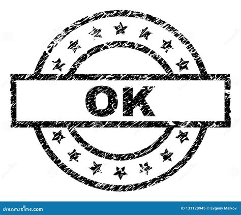 Scratched Textured OK Stamp Seal Stock Vector Illustration Of Approve