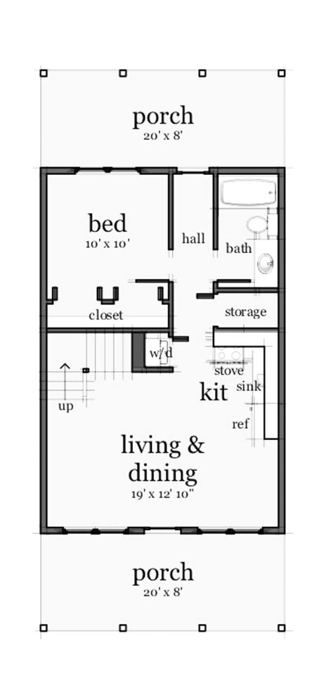 Bungalow Style House Plan 2 Beds 1 Baths 966 Sqft Plan 419 228