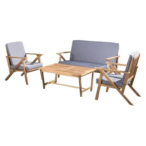 Morley 4 Piece Sofa Set With Cushions Rattan Furniture Set Outdoor