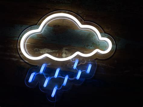 Rain Cloud Led Neon Sign Neon Signs Led Neon Signs Neon Sign Bedroom