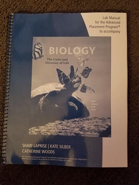 Biology The Unity And Diversity Of Life Ap Lab Manual By Unknown Author