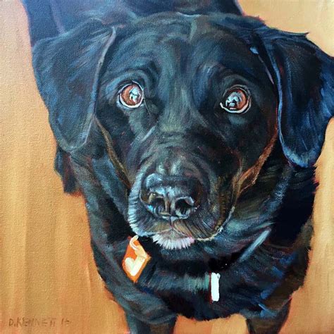 Custom Black Labrador Retriever Painting By Bff Pet Paintings By David