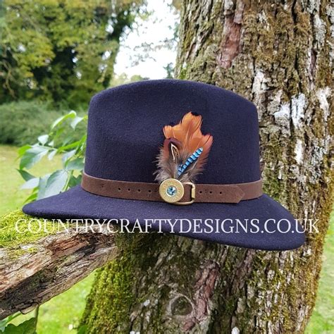 Bespoke Feather Pins And Fedoras Fashion Cowboy Hats Feather Brooch