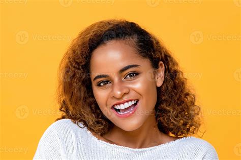 Close Up Portrait Of Happy Young Confident Beautiful African American