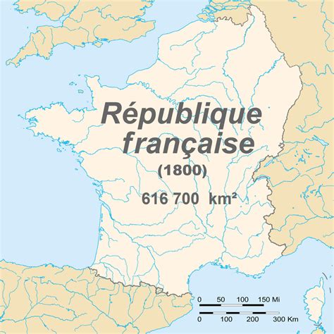 La Première République 21 Sept 1792 18 Mai 1804 Carte De France