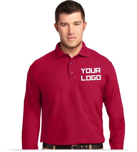 Customized Long Sleeve Polo Shirt Designed With Your Logo