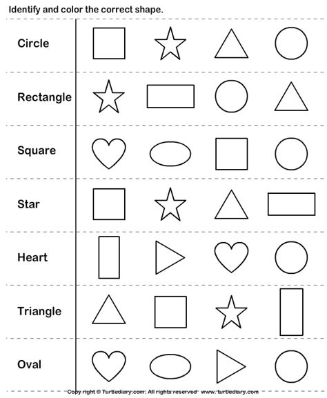 Identify Shapes Psico 2016 Pinterest Worksheets Kindergarten