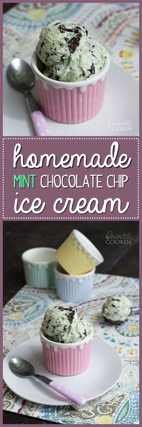 By far the best homemade ice cream. This ultra delicious homemade mint chocolate chip ice ...