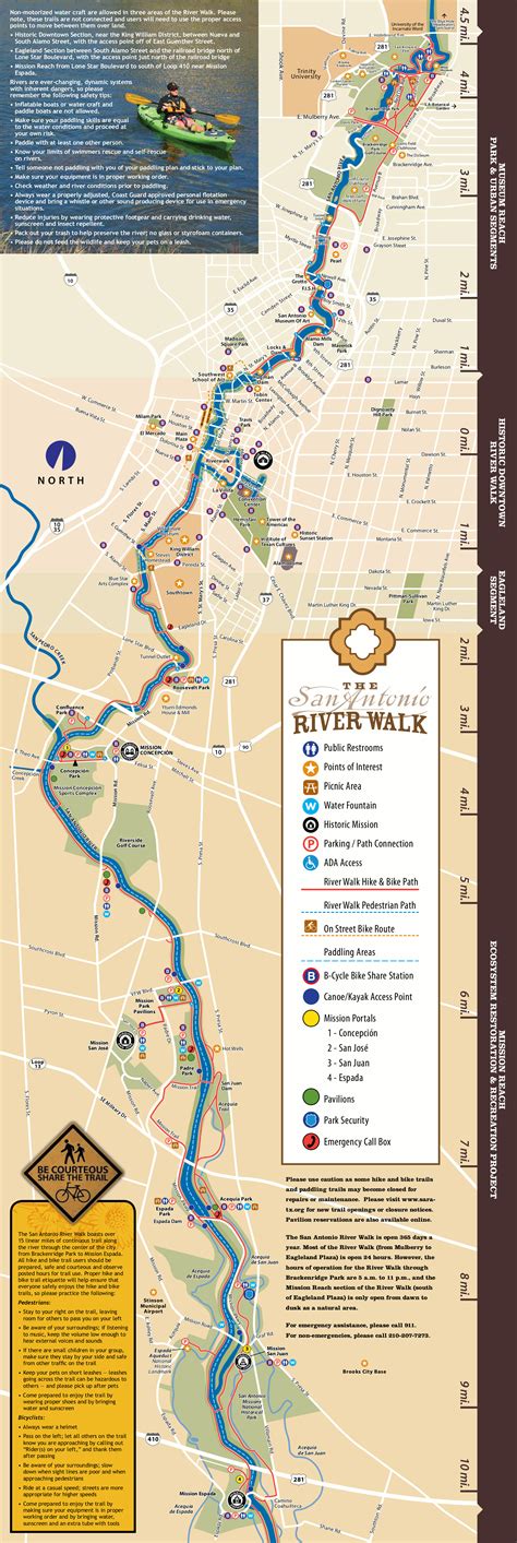 River Walk San Antonio Map World Map