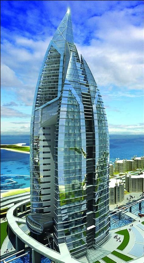 Modern Architecture Exterior Trump Hotel Dubai