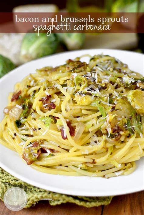 Bacon And Brussels Sprouts Spaghetti Carbonara Keeprecipes Your