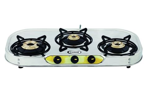 Laxmi Shine Three Burner Gas Stove For Kitchen Model Number Vt At