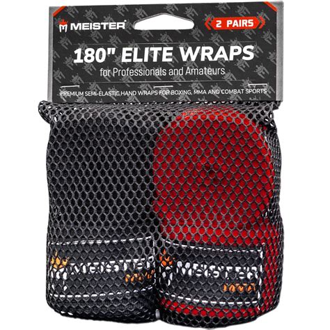 Meister Elite 180 Premium Adult Hand Wraps For Mma And Boxing 2 Pair