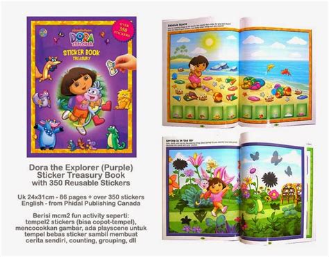 Planet Bayi Sticker Book Treasury Dora The Explorer Purple With Over