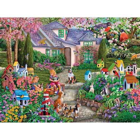 Birdhouse Garden 1000 Piece Jigsaw Puzzle Bits And Pieces Uk