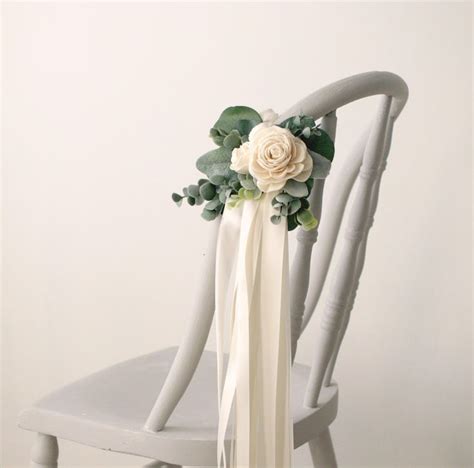 Chair Swag Pew Flowers Ceremony Aisle Decor Aisle Swag Etsy Pew