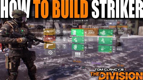 How To Build Classified Striker For Pve The Division Youtube