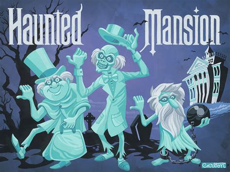 The Travelers Haunted Mansion Giclee On Canvas By Trevor Carlton