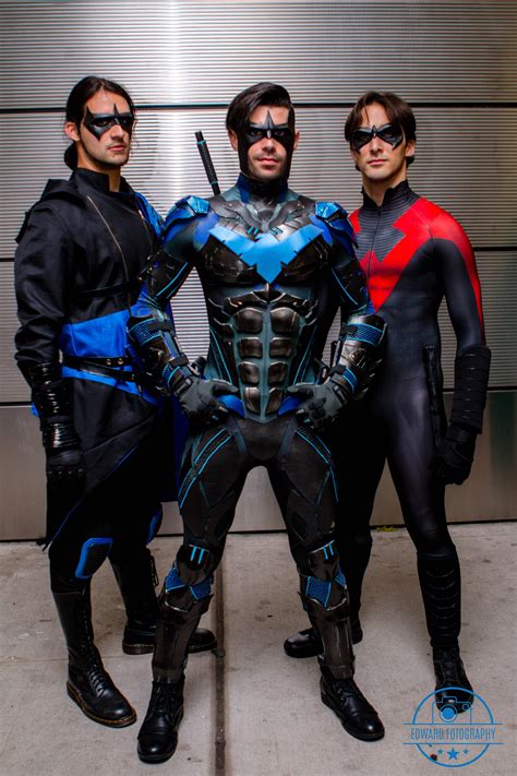 Red Nightwing Costume Cosplay Spandex Lycra Halloween Costume Nightwing