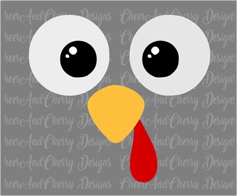 Funny Turkey Face SVG Thanksgiving SVG File For Cricut Etsy Ireland