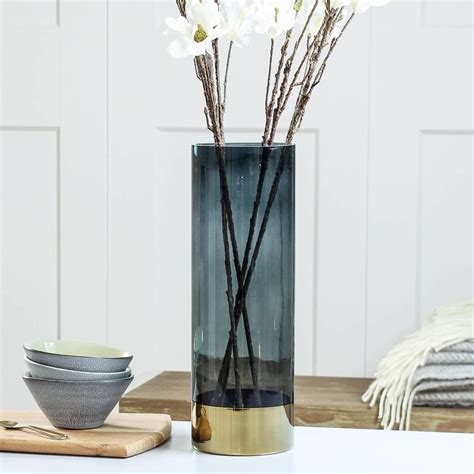Smokey Grey Glass Vase By Marquis And Dawe