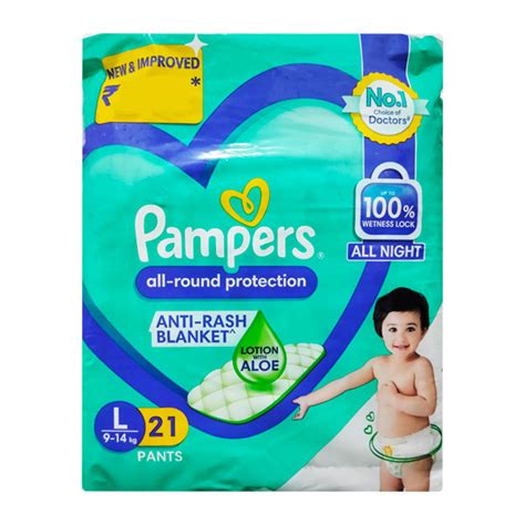 Buy Pampers All Round Protection Diaper Pants L 21s Online At Best