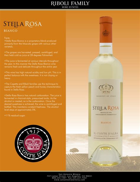 Il Conte D Alba Varietal Stella Rosa Sweet Wine Wine Drinks